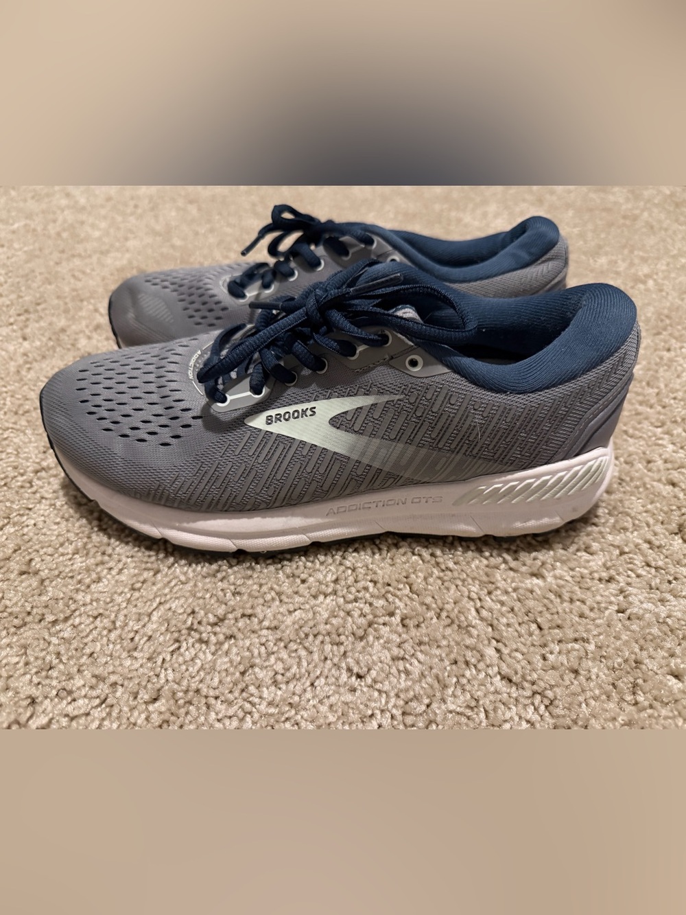 Brooks Addiction GTS 15 Running Shoes Women’s Size 8.5 Gray Navy Aqua